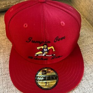 New Era Red 59FIFTY Cap with Embroidery